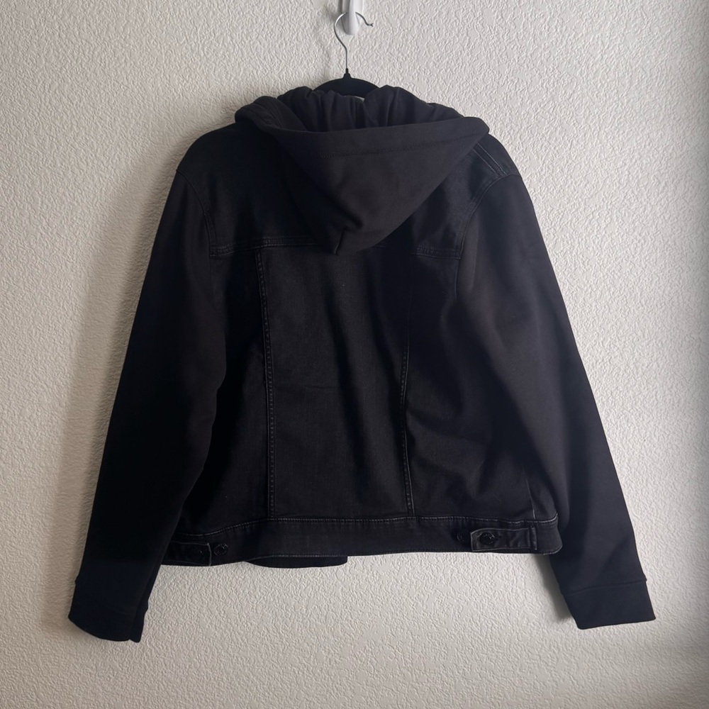 TORRID Denim Hooded Knit Sleeve Trucker NWT - Size 1X | 14-16 - Picture 6 of 9